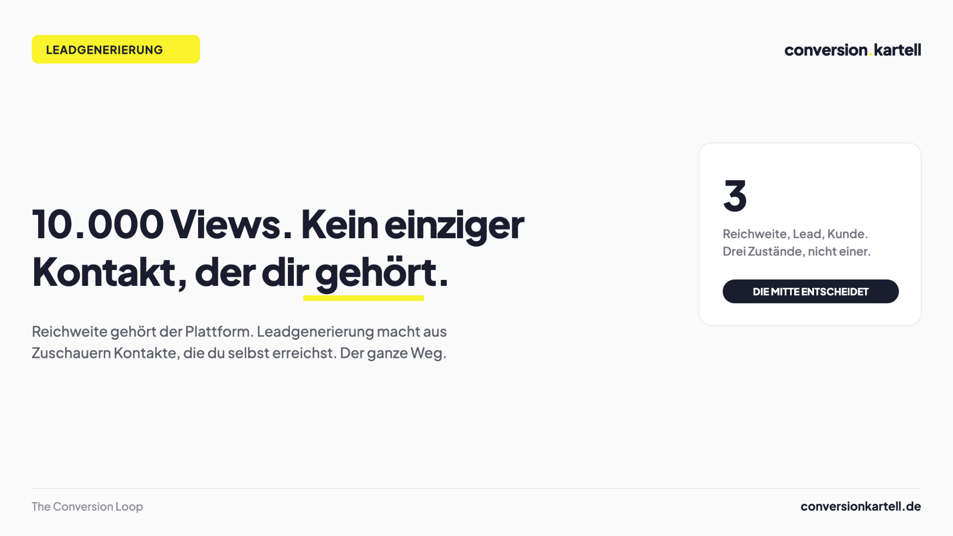 Was ist Leadgenerierung: von Reichweite über den Lead zum Kunden