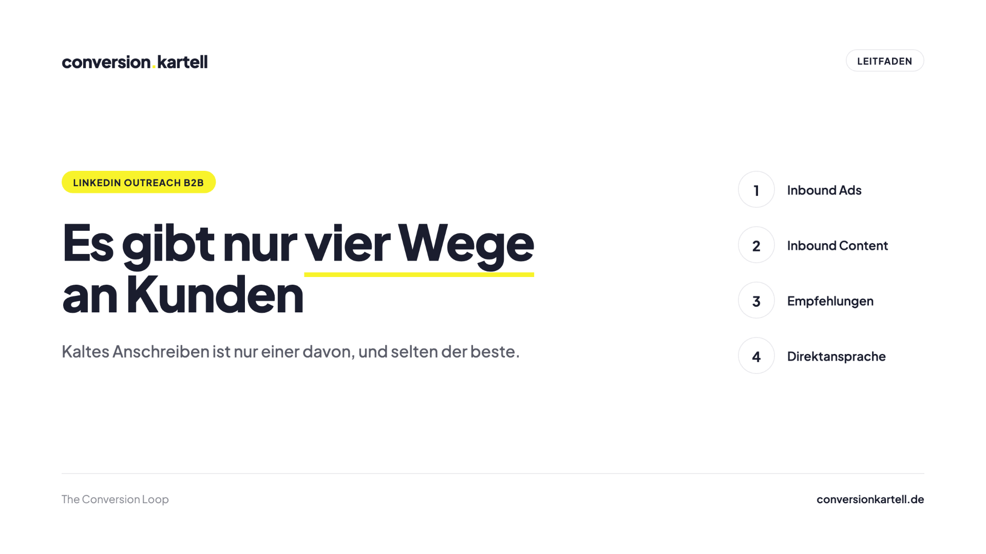 LinkedIn Outreach B2B: Warum Cold Messages nicht mehr ziehen, conversion.kartell